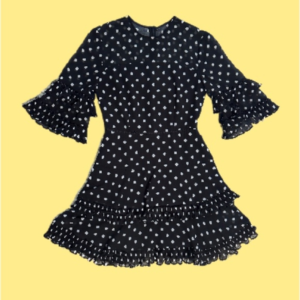 Polka dot dress, back white, small size